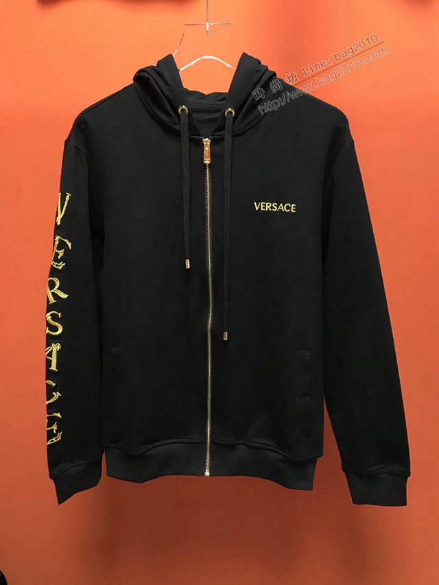 Versace男衛衣 範思哲2020款男裝 頂級品質 新款刺繡連帽衛衣  tzy2543
